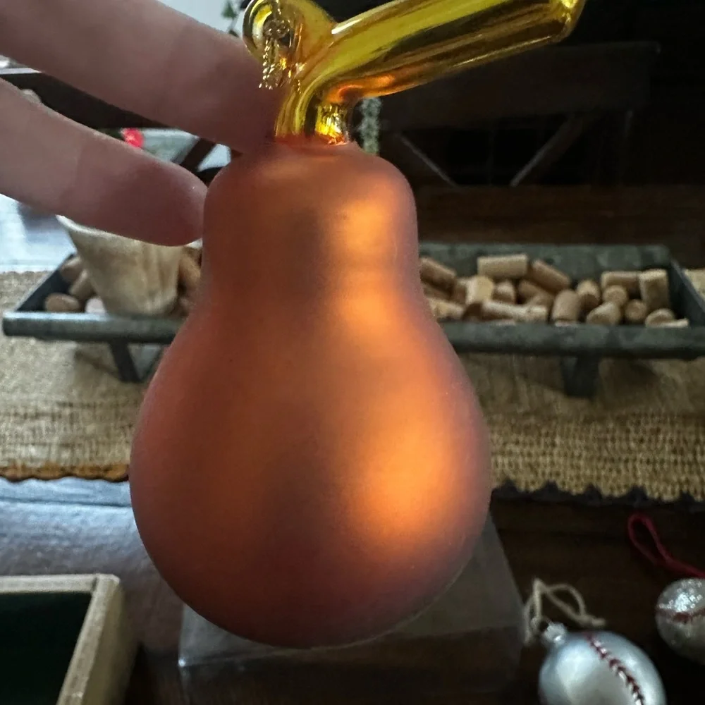 Williams Sonoma Copper Pear Ornaments